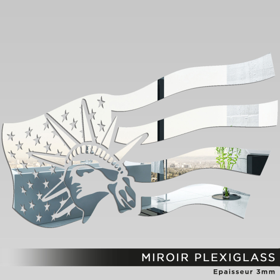 Acrylic Mirror - Statue of Liberty flag