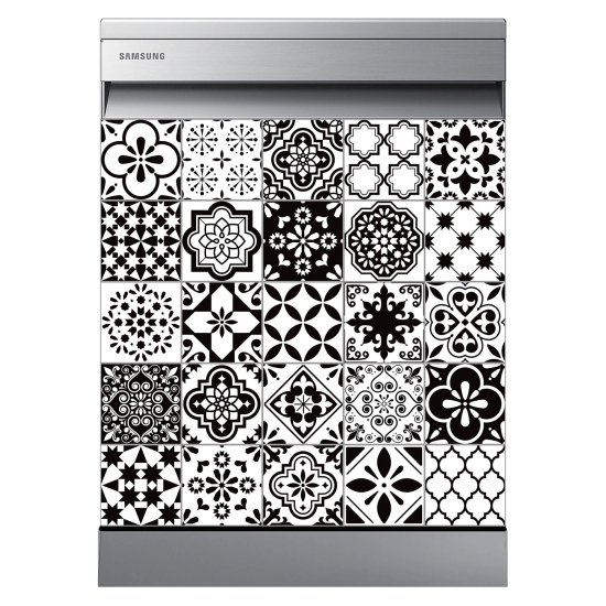 Dishwasher Sticker - Cement tiles