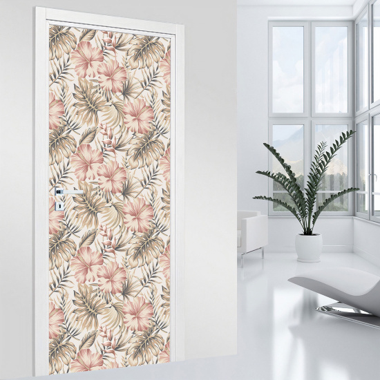 Door Sticker - Decal - Flowers