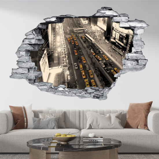 Hole In The Wall Sticker - Optical illusions - New York