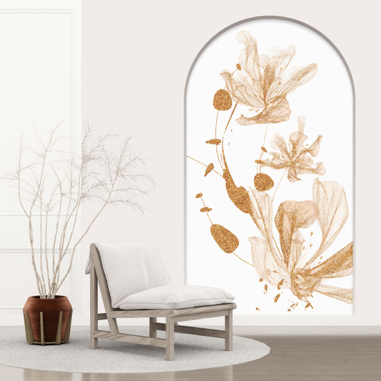 Optical Illusions Arch Wall Sticker - Flowers