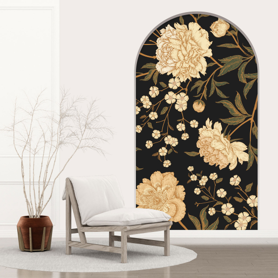 Optical Illusions Arch Wall Sticker - Flowers