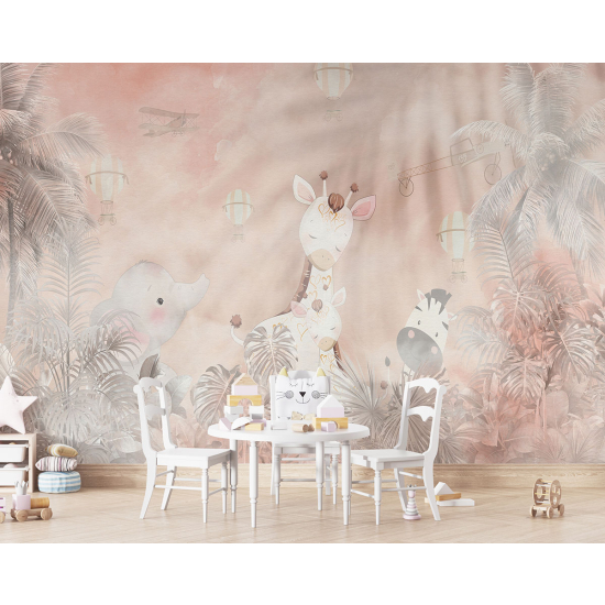 Panoramic Wallpaper - Kid Wall Mural - Animals