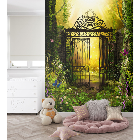 Panoramic Wallpaper - Kid Wall Mural - Enchanted Garden
