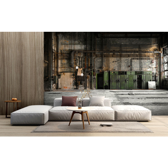 Panoramic Wallpaper - Wall Mural - Abandoned factory