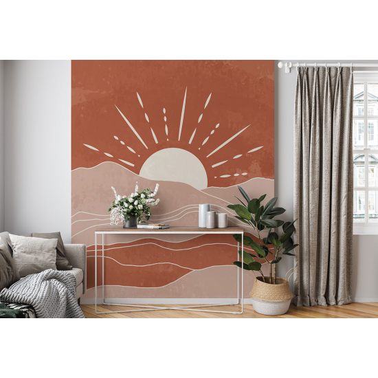 Panoramic Wallpaper - Wall Mural - Boho Sunset