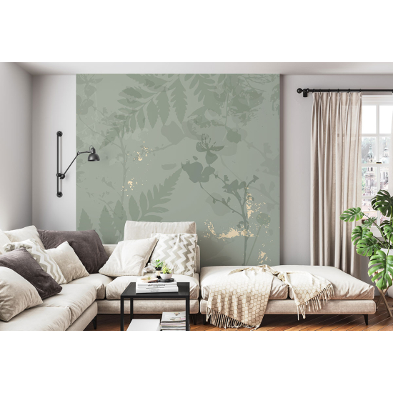 Panoramic Wallpaper - Wall Mural - Design Flowers
