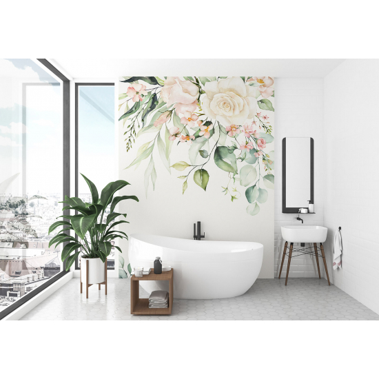 Panoramic Wallpaper - Wall Mural - Flowers