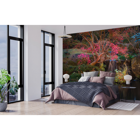 Panoramic Wallpaper - Wall Mural - Lake and trees