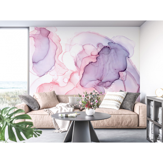 Panoramic Wallpaper - Wall Mural - Marbled effect