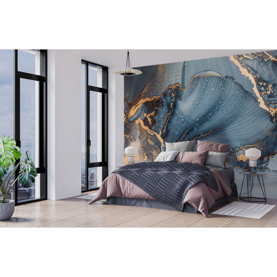 Panoramic Wallpaper - Wall Mural - Marbled effect