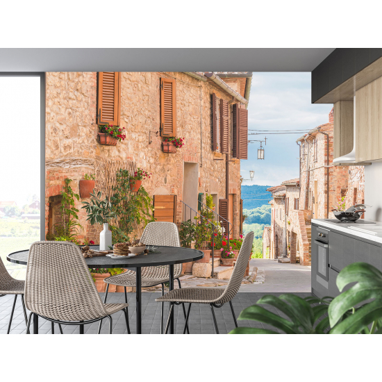 Panoramic Wallpaper - Wall Mural - Tuscan Alley