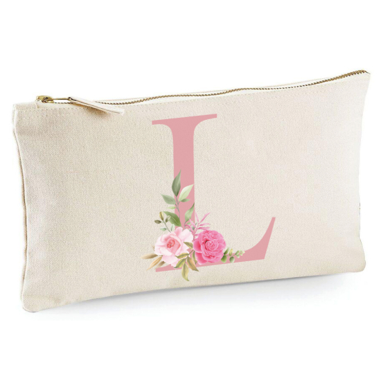 Personalized Monogram Pencil / Pouch - Letter L