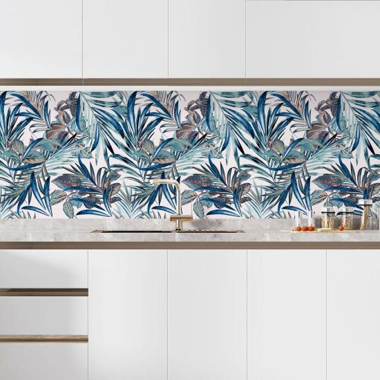 Self Adhesive Kitchen Splashback - Tropical flowers