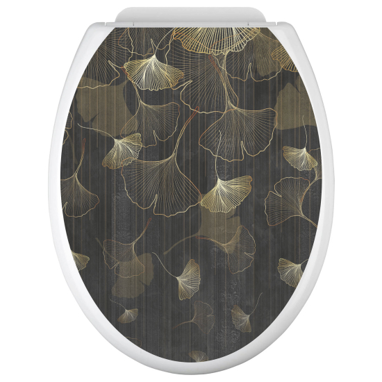 Toilet seat sticker - Leaves