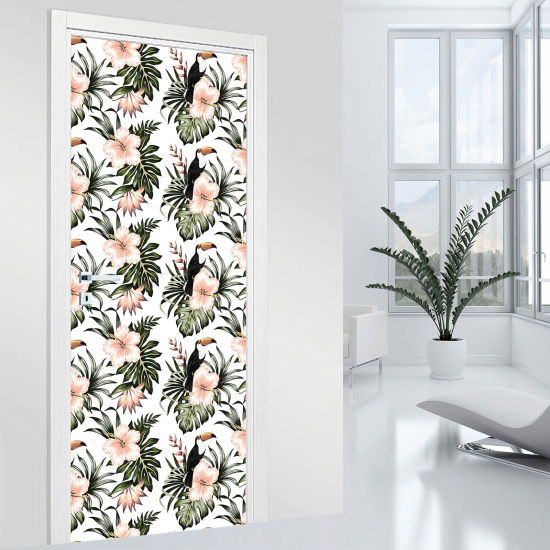 Door Sticker - Decal - Flowers