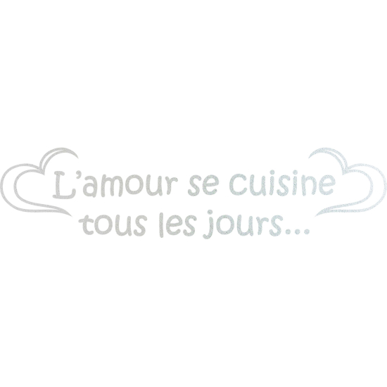 Frosted Window Glass Sticker - Love is cooked every day