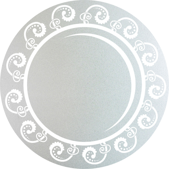 Frosted Window Glass Sticker - Monogram Circle