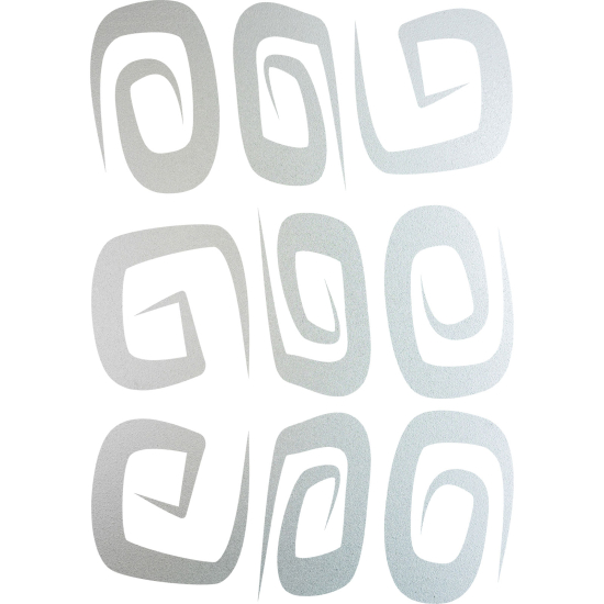 Frosted Window Glass Sticker - Set Of 9 African Patterns