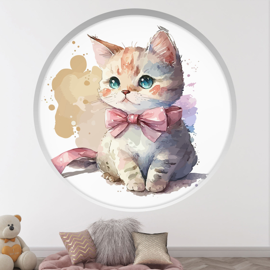 Optical Illusions Round Arch Wall Sticker for Kids- Set Often