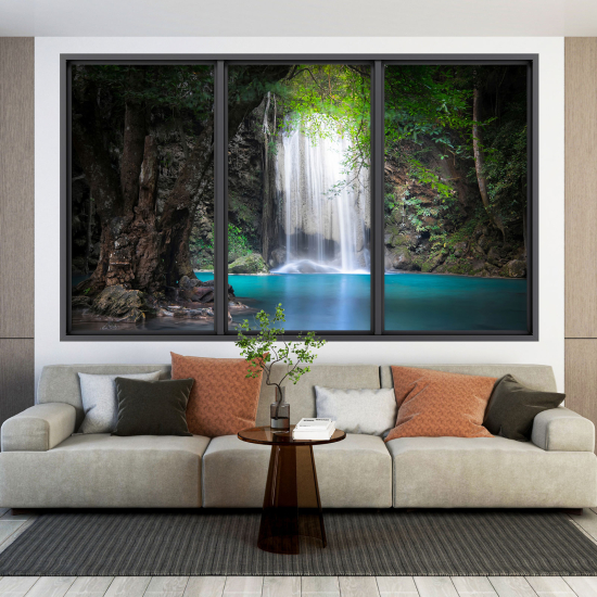 Optical Illusions Window Wall Sticker - Waterfall