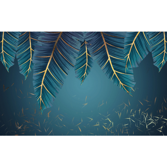 Panoramic Wallpaper - Wall Mural - Leaves