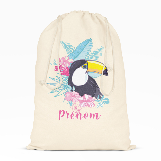 Personalized Drawstring bag for Kids - Toucan