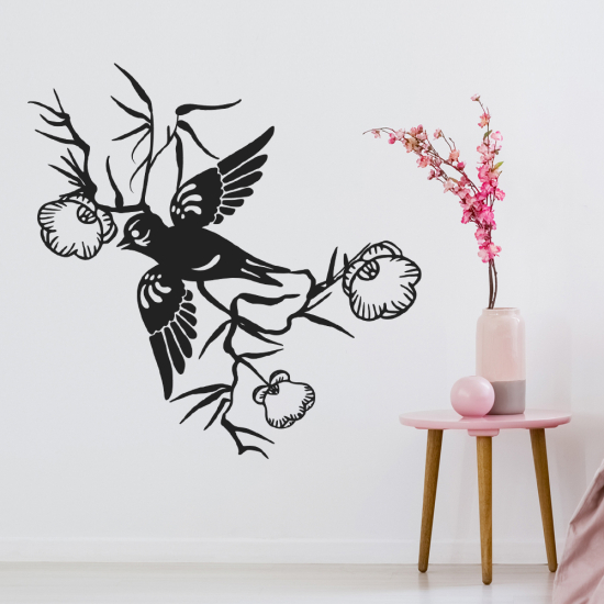 Wall Sticker - Bird Flowers